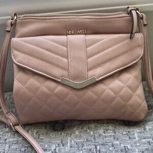 Nine West Blush Quilted Crossbody Bag